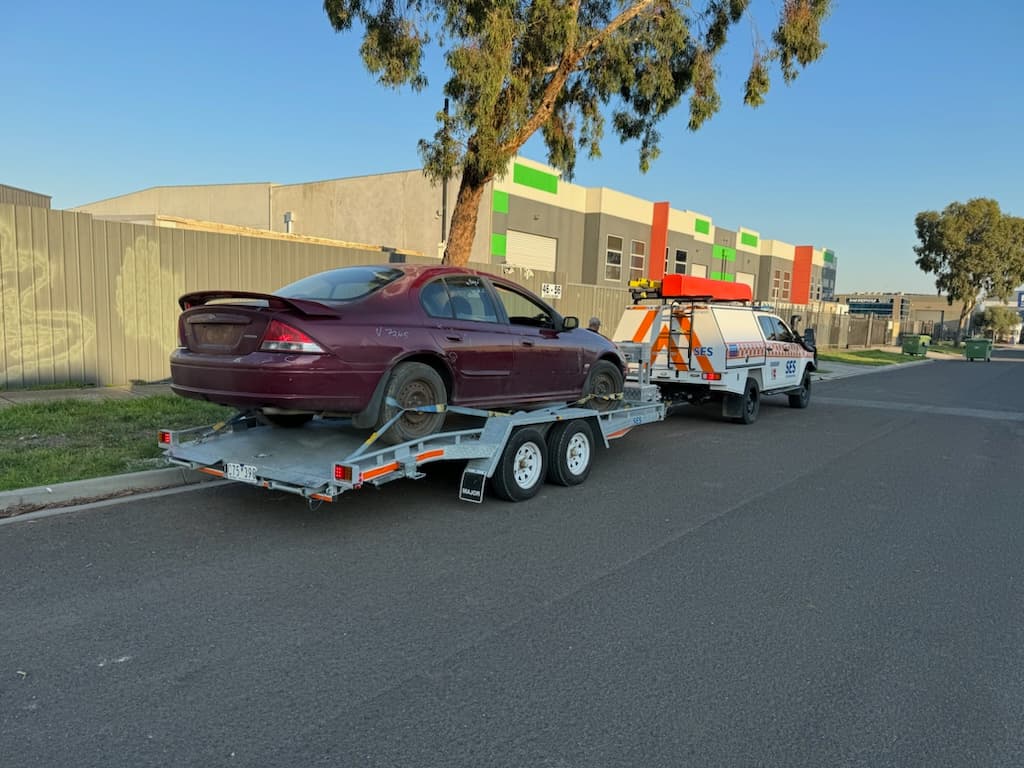 car on truck