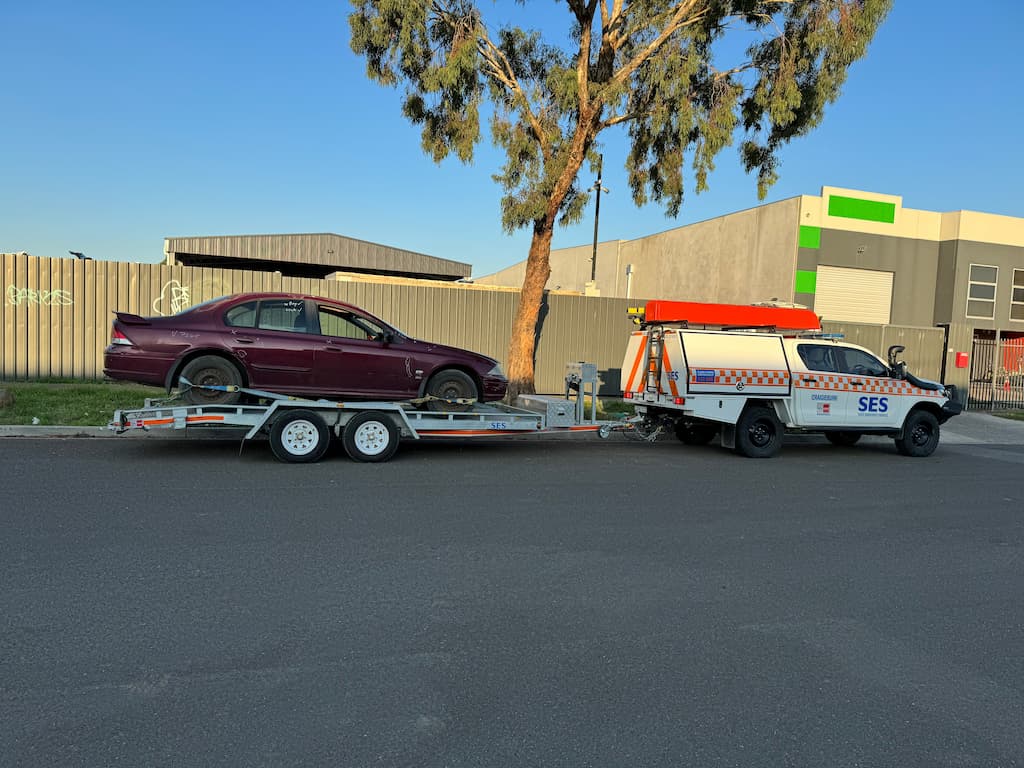 car on truck